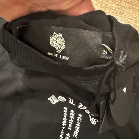 Darc Sport Black Tee with Skeleton and Wolf Graphic, overside - Picture 8 of 8